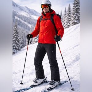 Vintage Obermeyer Ski Pants Mens M Black Insulated Snow Winter Waterproof